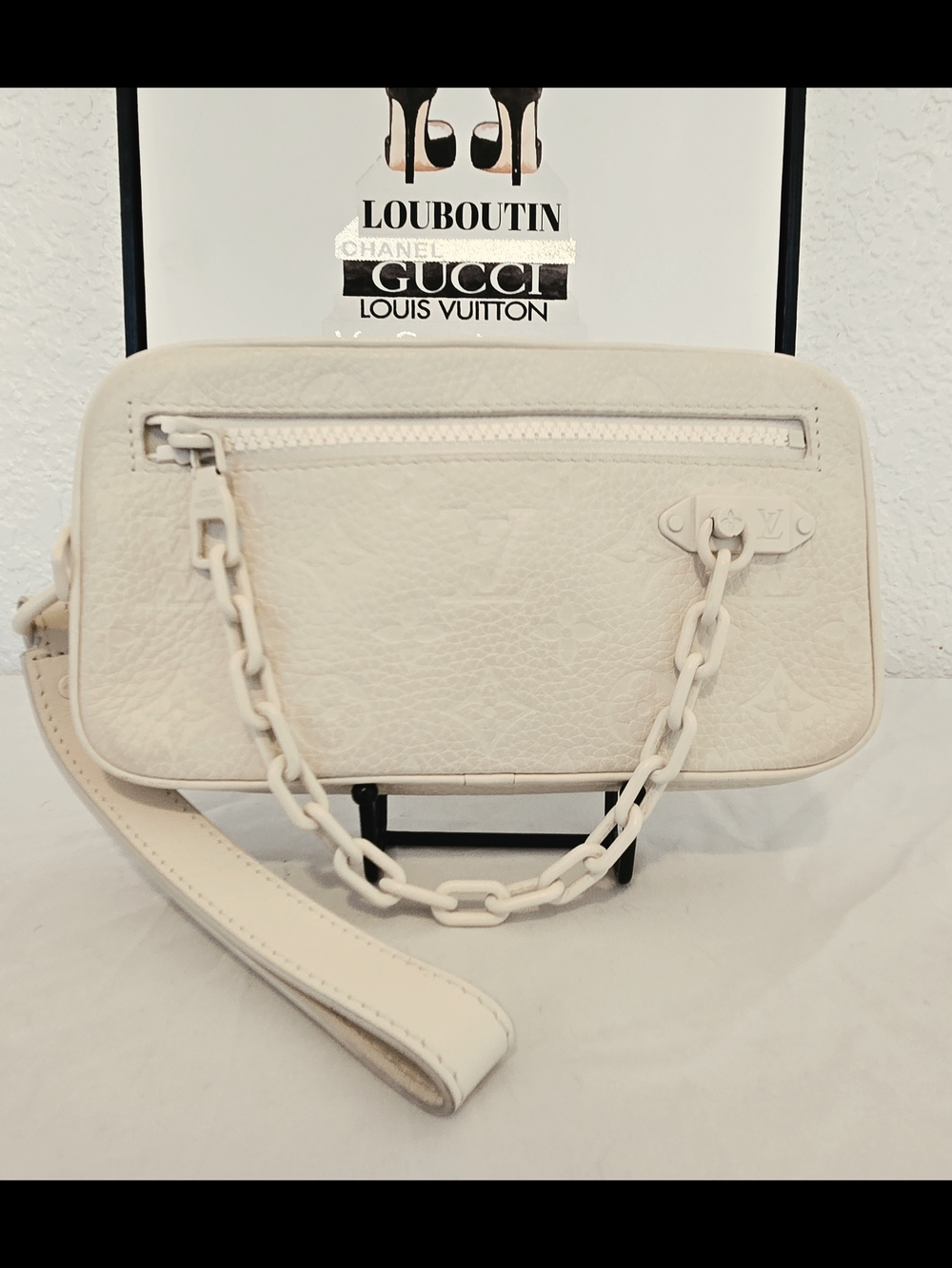💎 AUTHENTIC Louis Vuitton Virgil Abloh Monogram Taurillon Pochette Volga EUC 💎
